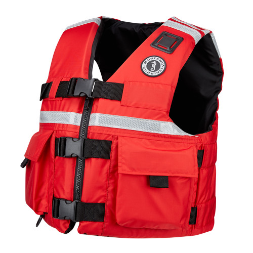 Mustang SAR Vest w/SOLAS Reflective Tape - Red - Medium MV5606-4-M-216