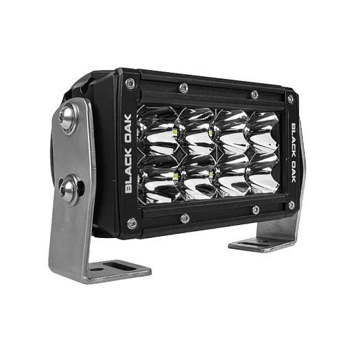 Black Oak Pro Series 3.0 Double Row 4" LED Light Bar - Spot Optics - Black Housing 4S-D5OS