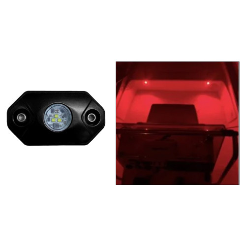 Black Oak Rock Accent Light - Red - Black Housing RL-R