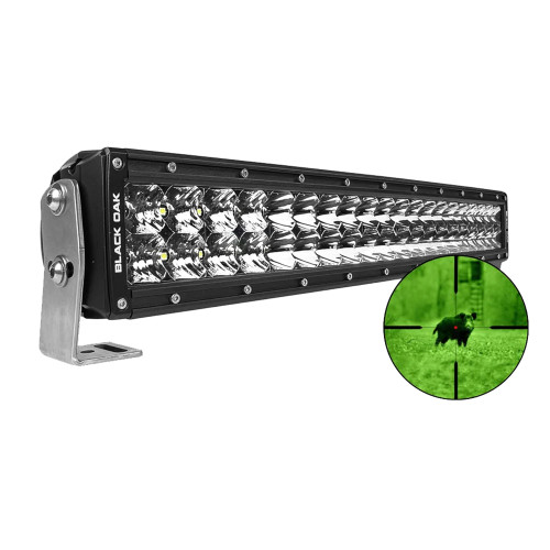 Black Oak Pro Series 3.0 Double Row Combo Infrared 20" 850nm LED Light Bar - Black Housing 20IR-850