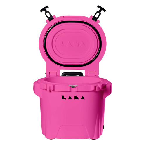 LAKA Coolers 30 Qt Cooler w/Telescoping Handle &amp; Wheels - Pink 1081
