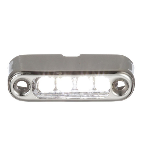 Attwood White LED Micro Light w/Stainless Steel Bezel &amp; Vertical Mount 6350W7