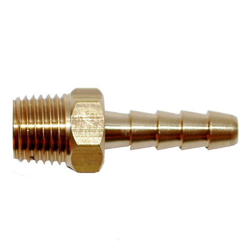 Attwood Universal Brass Fuel Hose Fitting - 1/4" NPT x 3/8" Barb 14540-6