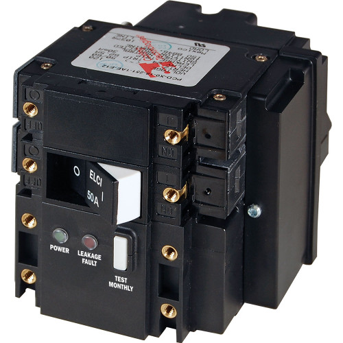 Blue Sea C-Series ELCI Circuit Breaker - Double Pole 240V AC 50A 3093