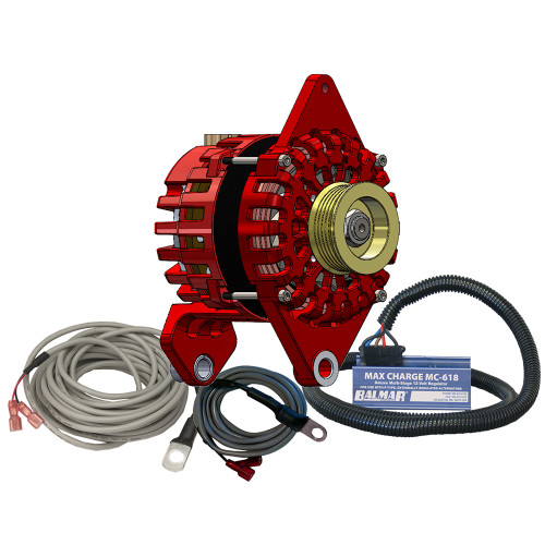Balmar Alternator 170 AMP Kit 12V 4" Dual Foot Saddle K6 Pulley Regulator &amp; Temp Sensor XT-DF4-170-K6-KIT