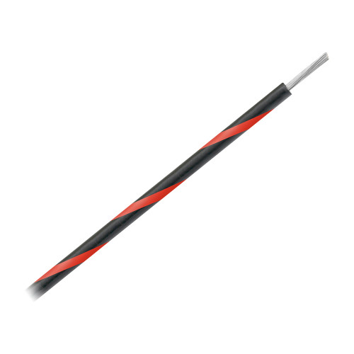 Pacer 16 AWG Gauge Striped Marine Wire 500' Spool - Black w/Red Stripe WUL16BK-2-500