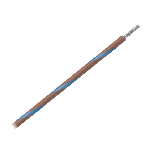 Pacer 16 AWG Gauge Striped Marine Wire 500' Spool - Brown w/Blue Stripe WUL16BR-6-500