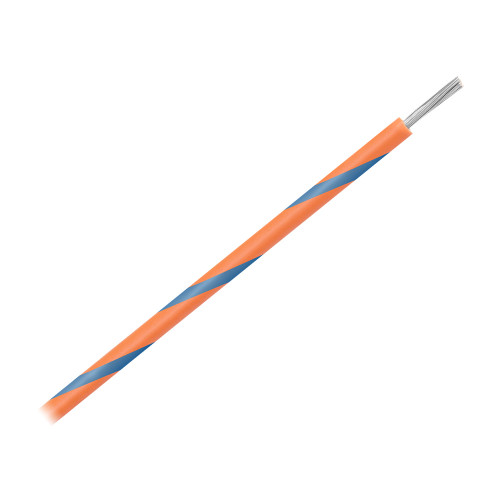 Pacer 16 AWG Gauge Striped Marine Wire 500' Spool - Orange w/Blue Stripe WUL16OR-6-500