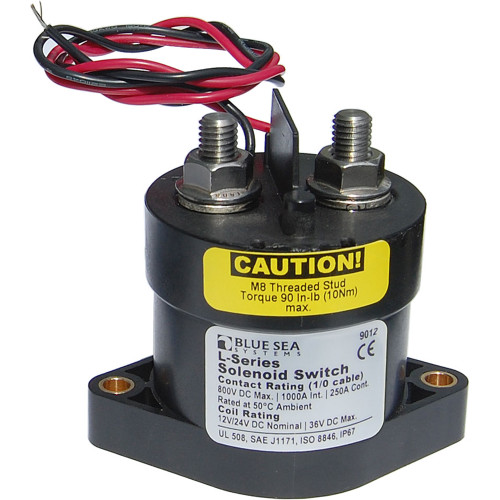 Blue Sea 9012 L Solenoid Switch - 12-24VDC - 250A 9012