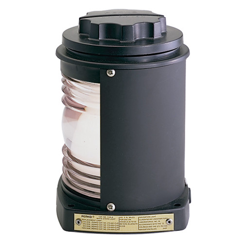 Perko Stern Light - Black Plastic, White light with Gray Tinted Lens 1129A00BLK