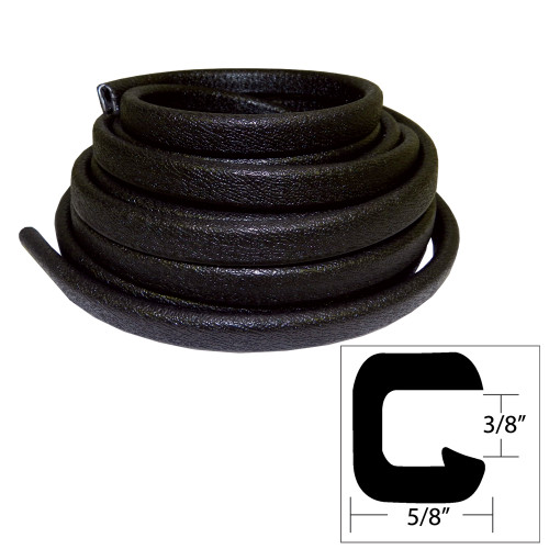 TACO Flexible Vinyl Trim - &#8540;" Opening x &#8541;"W x 25'L - Black V30-1312B25-1