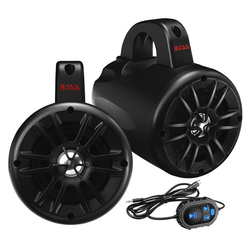 Boss Audio 4" BM40AMPBT Amplified Waketower Speakers - Matte Black - 500W BM40AMPBT