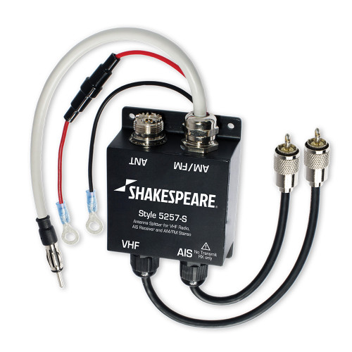 Shakespeare 5257-S Antenna Splitter f/VHF Radio, AIS Receiver &amp; AM/FM Stereo 5257-S