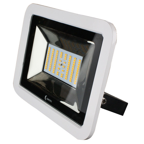 Lunasea 35W Slimline LED Floodlight, 120/240VAC Only, Cool White, 4500 Lumens, 3&#39; Cord - White Housing LLB-36MN-41-00