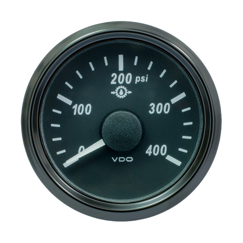 VDO SingleViu 52mm (2-1/16") Oil Pressure Gauge - 400 PSI - 0-180 Ohm A2C3833500030