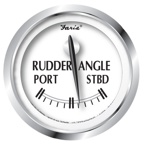 Faria Newport SS 2" Rudder Angle Indicator Gauge 25006