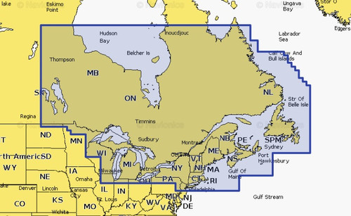 Navionics Platinum+ NPUS012R Canada, East and Great Lakes microSD 010-C1466-40