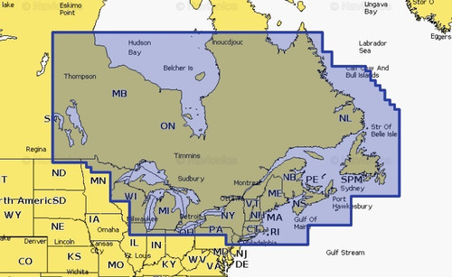 Navionics Plus NAUS012R Canada, East and greaqt Lakes microSD 010-C1466-30