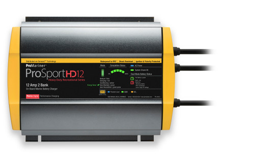 ProMariner ProSport HD 12 Gen4 12 Amp Battery Charger 12/24v 2 Bank 120v Input 44012