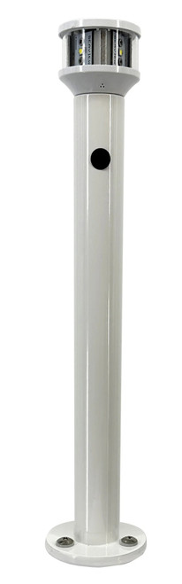 Seaview 12" White Light Post With LTBLED12 Nav Light SVLTP12LED
