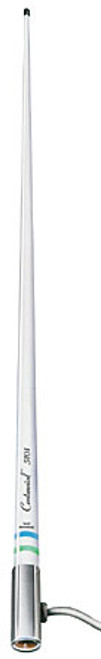 Shakespeare 5101 White 8' 6dB VHF Antenna Chrome Ferrule 15' RG58 Cable 5101