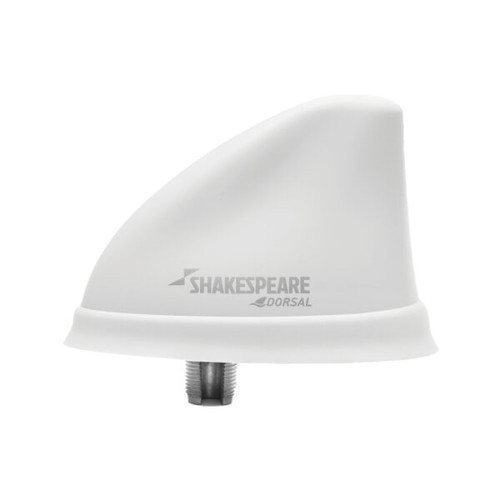 Shakespeare 5912 White VHF Low Profile Dorsal Antenna 26' RG58 Cable 5912-DS-VHF-W