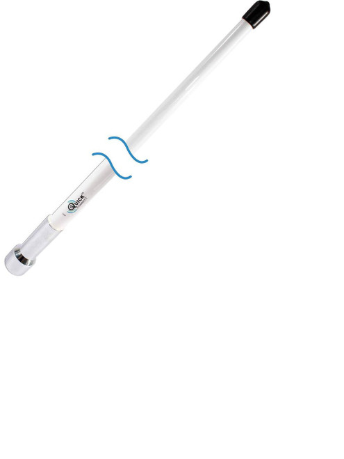 Shakespeare Quick Connect 8' VHF Antenna Chrome Ferrule Packed in tube QC-8-T