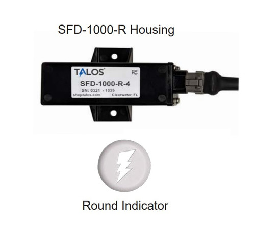 Talos SFD1000R White Round Flush Mount Lightning Detector with 20ft Cable 1525