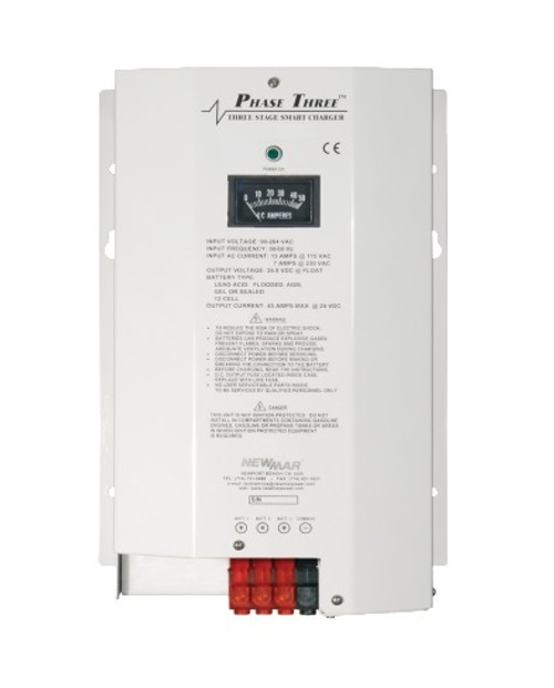 Newmar PT-24-8W 24v Charger 3 Bank 8 Amp PT-24-8W