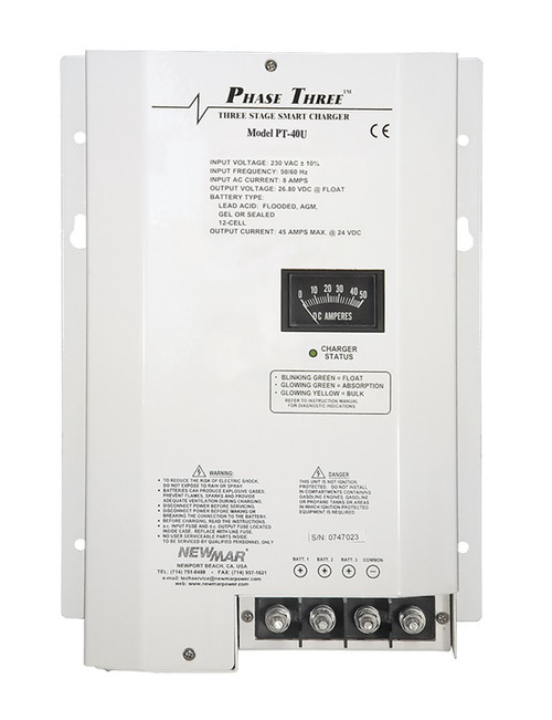 Newmar PT40U 12v 40AMP Charger 115/230V Input PT-40U