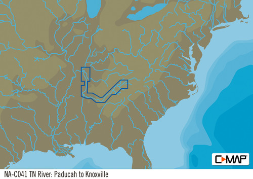 C-MAP NA-C041 Cartridge Tn River Paducah KY-KNOXVILLE NA-C041