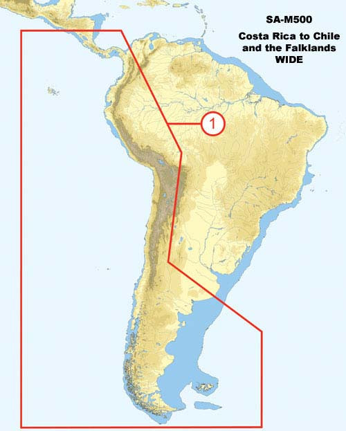 C-MAP SA-M500 Max Wide SD Costa Rica - Chile - Falklands SA-M500 SD
