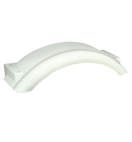 Redneck Trailer Supplies Fender, Single Axle, 7.75" Wide X 21" Long With Skirt, 5.25" Tall, White Poly (355300)