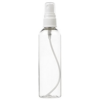 8 oz Clear PET Cosmo Round Bottle 24-410 Neck Finish with Spray
