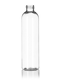  8 oz Clear PET Cosmo Round Bottle with 24-410 Neck Finish