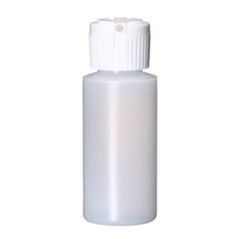 1 oz Natural Plastic Cylinder Round Bottle with Caps 20-410 Neck Finish