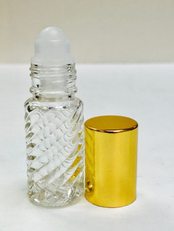 10ml Swirl Roll on Bottle With Aluminum  Gold Caps