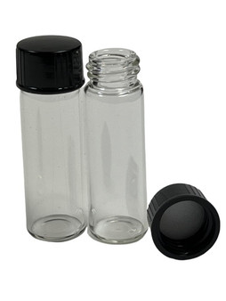 1 Dram [15mm X 45mm] Clear Glass Vials 13-425 neck finish with Phenolic Foam Liner Caps