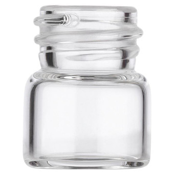 15mm X 19mm [1/4 Dram] Clear  Glass Vial 13-425 neck finish with Plastic Cone Liner Caps