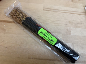 Baby Powder, Bulk Pack Incense Sticks Hand Dipped (Aprox 90-100 Sticks Per Bundle/Pack)