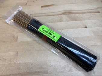 Coco Mango, Bulk Pack Incense Sticks Hand Dipped (Aprox 90-100 Sticks Per Bundle/Pack)