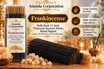 Frankincense, Bulk Pack Incense Sticks Hand Dipped (Aprox 90-100 Sticks Per Bundle/Pack)