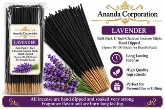 Lavender, Bulk Pack Incense Sticks Hand Dipped (Aprox 90-100 Sticks Per Bundle/Pack)