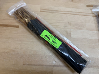 Money House, Bulk Pack Hand Dipped Exotic Incense Sticks [19 Inch, Approx 28-30 Sticks Per Bundle/Pack]