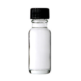 144 Pcs, 15ml [1/2 oz] CLEAR Boston Round Glass Bottle With Cone Liner Caps