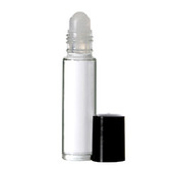 72 Pcs, 10ml [1/3 oz] Clear Rollon Bottle with Plastic Roller & Plastic Black Caps