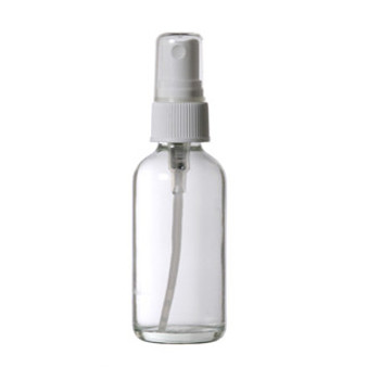 2 oz [60 ml] Clear Boston Round Bottle Spray Caps with 20-400 Neck finish