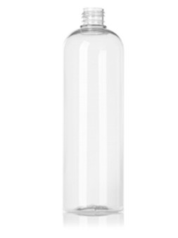 16 oz Clear PET Bullet Round Bottle with 24-410 Neck Finish