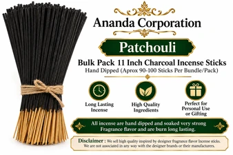 Patchouli, Bulk Pack Incense Sticks Hand Dipped (Aprox 90-100 Sticks Per Bundle/Pack) with Free Shipping