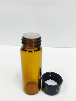 144 Pcs, 1 Dram [15mm X 45mm] AMBER Glass Vials W/Cap & Orifice Reducers - Free Shipping